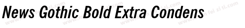 News Gothic Bold Extra Condensed字体转换